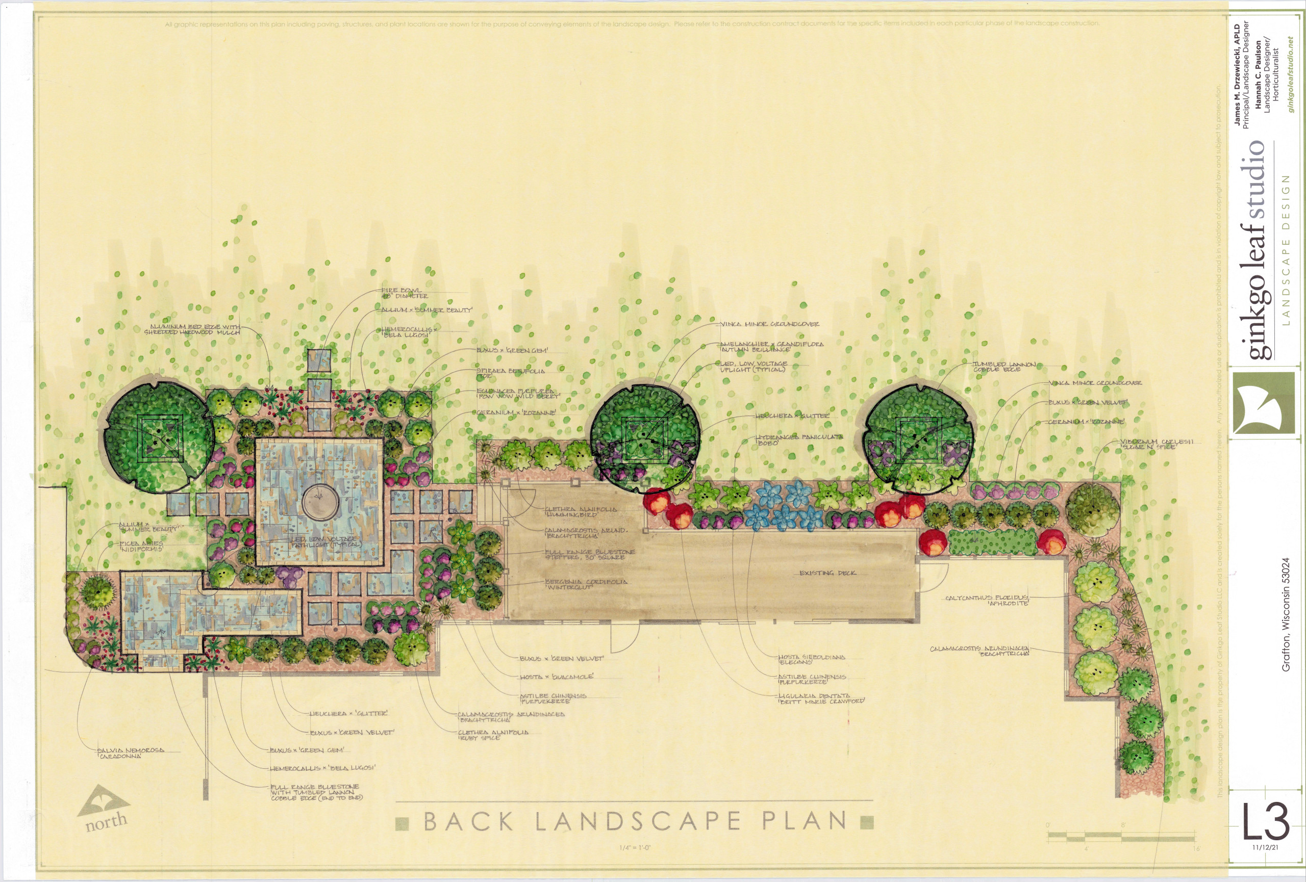 Traditional Backyard Landscape - Grafton, WI