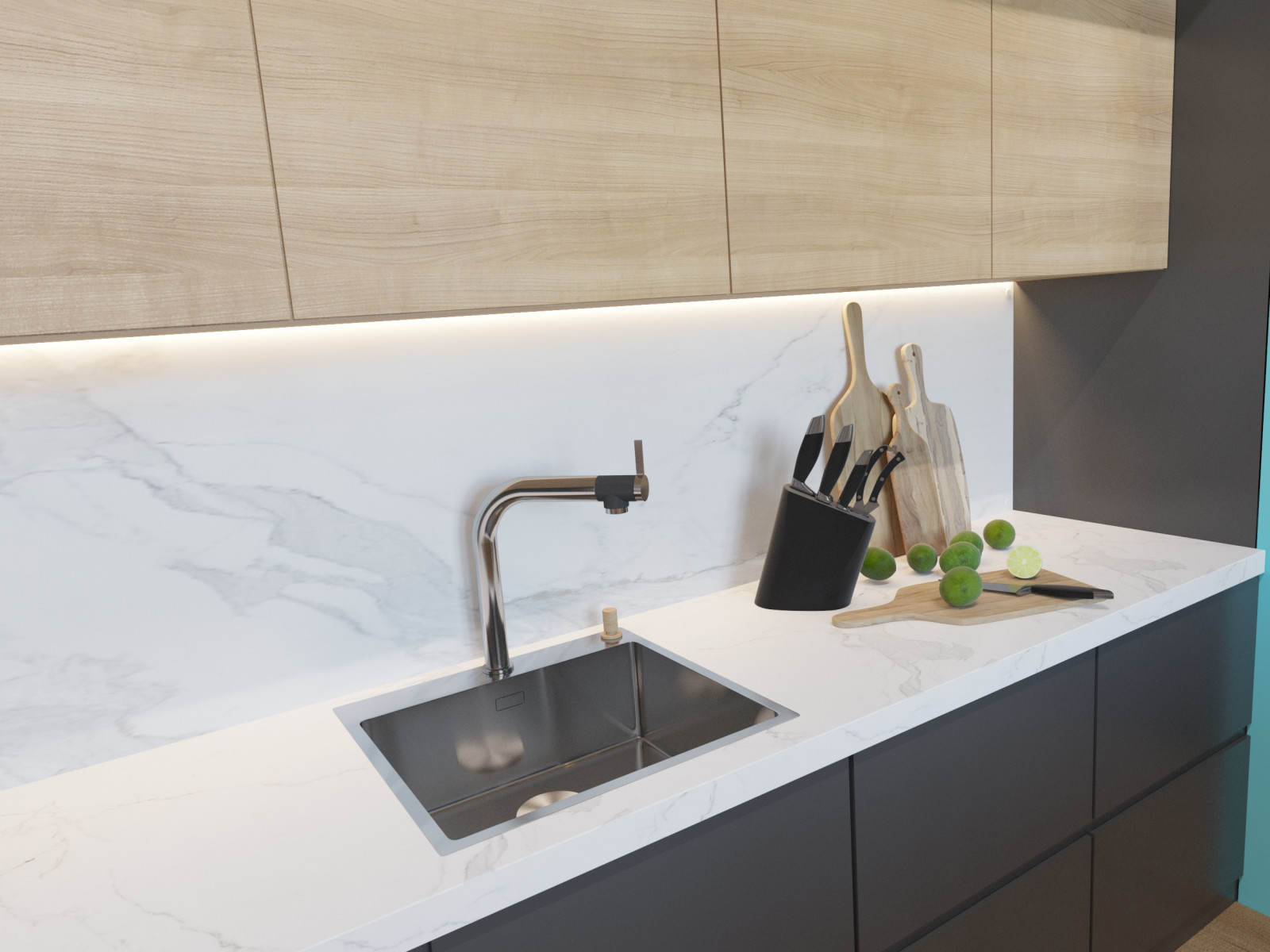 Современный интерьер двухуровневой квартиры 2