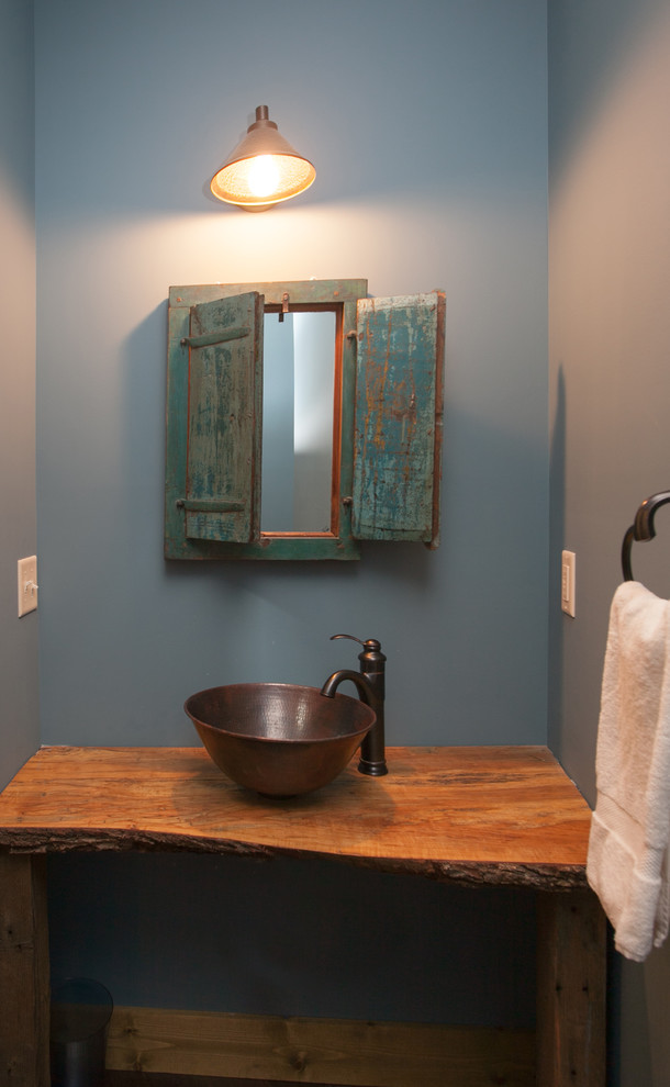 This is an example of a country powder room in Wilmington.