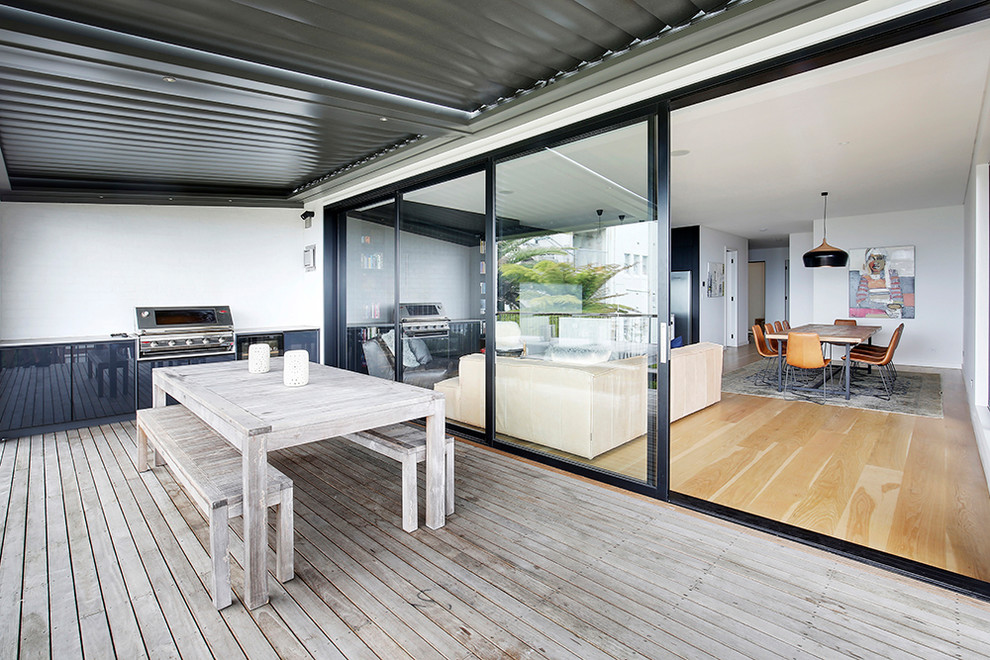 This is an example of a contemporary balcony in Sydney.