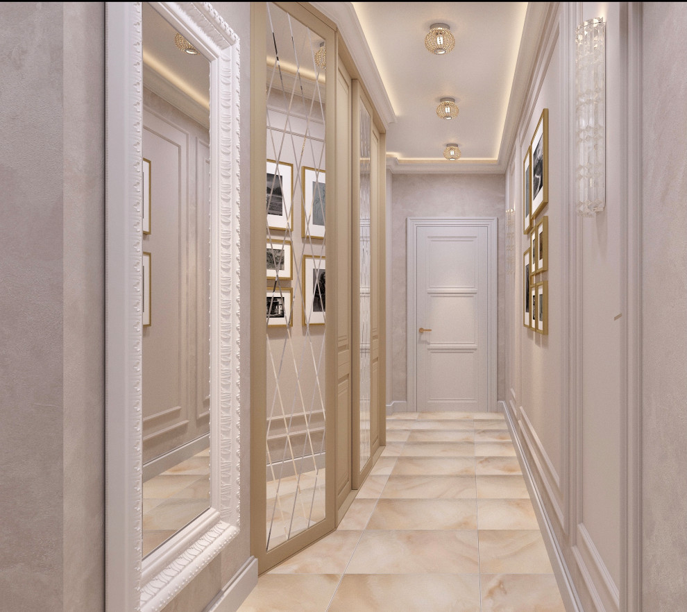 Квартира в Петербурге, на проспекте Ветеранов. Стиль неоклассика.