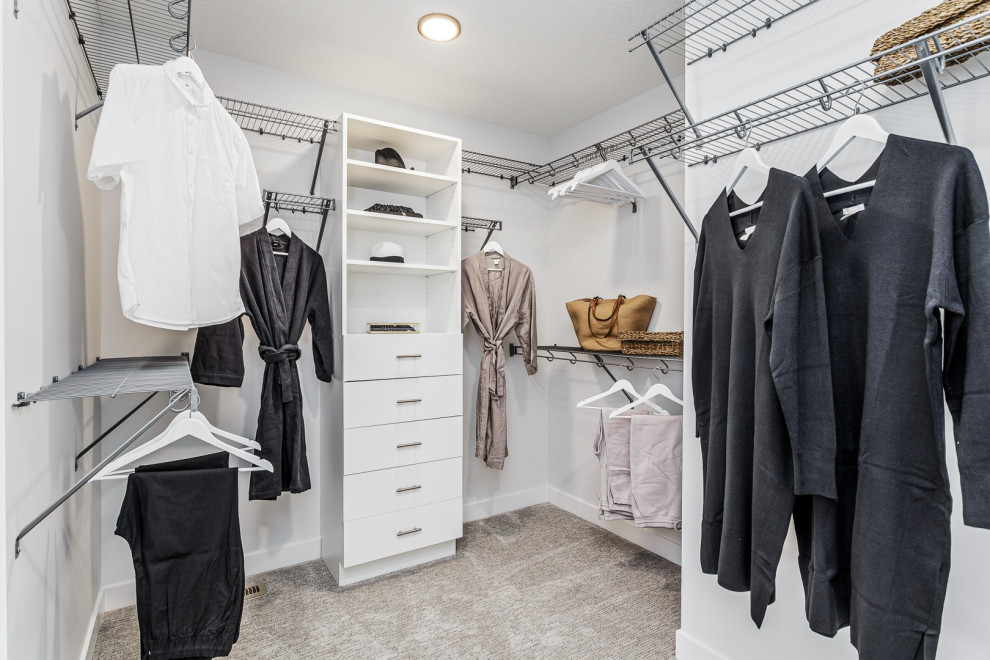 This is an example of a scandinavian storage and wardrobe in Calgary.