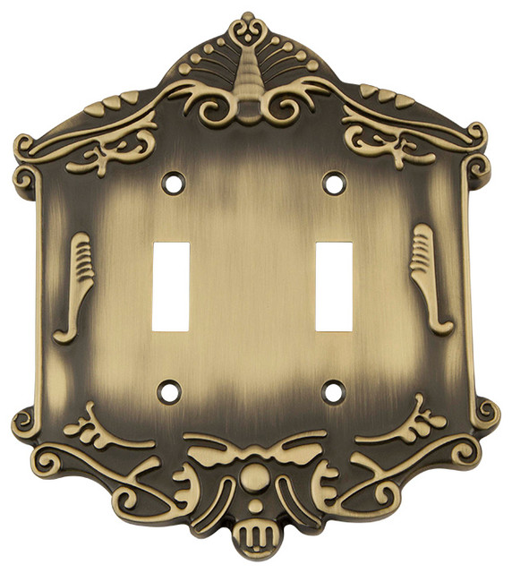 NW Victorian Switch Plate With Double Toggle Victorian Switch