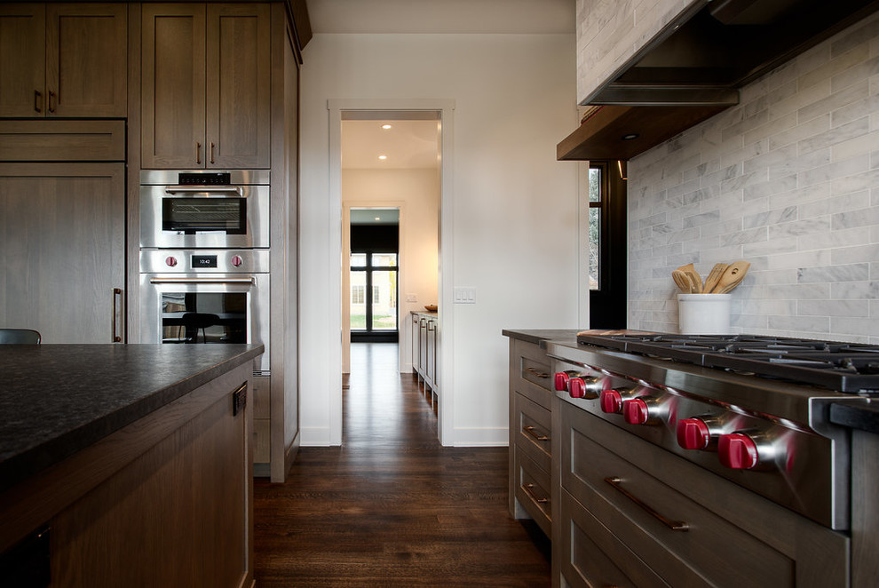 Transitional kitchen photo in Calgary