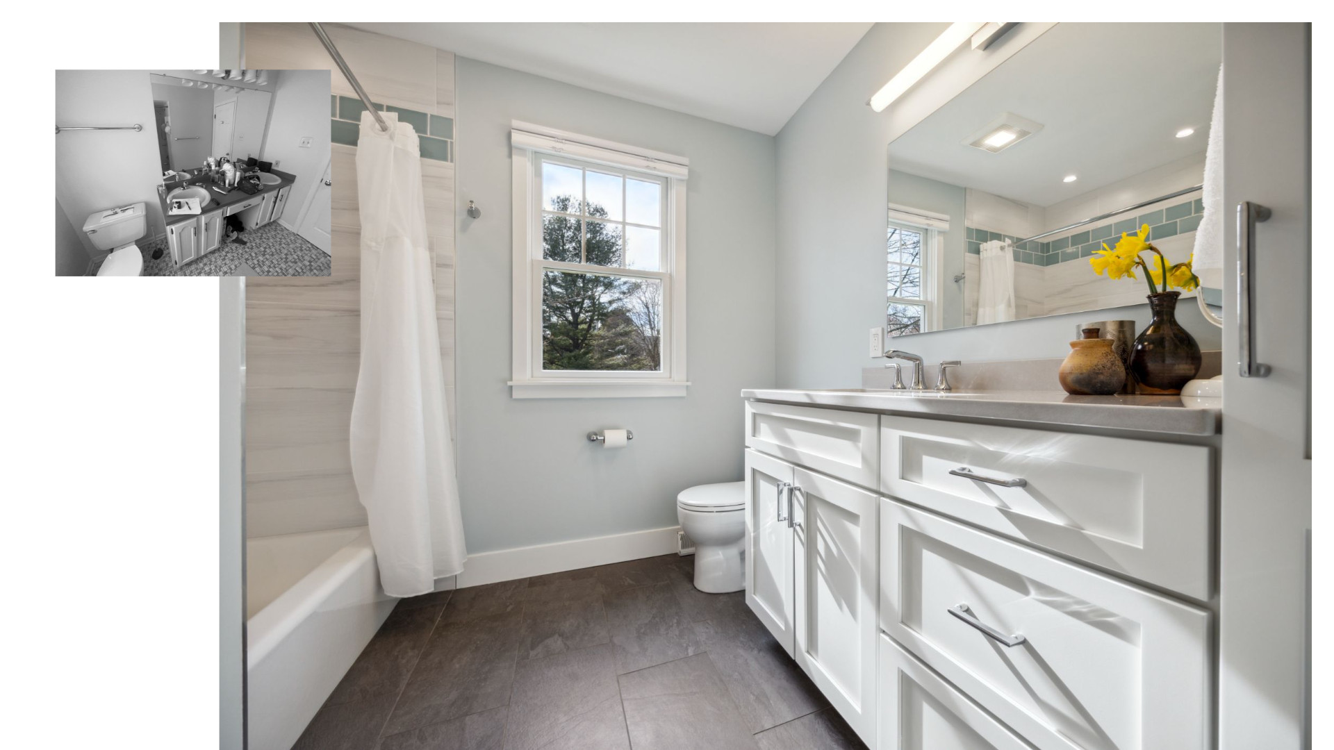 Fresh and Clean Hall Bath