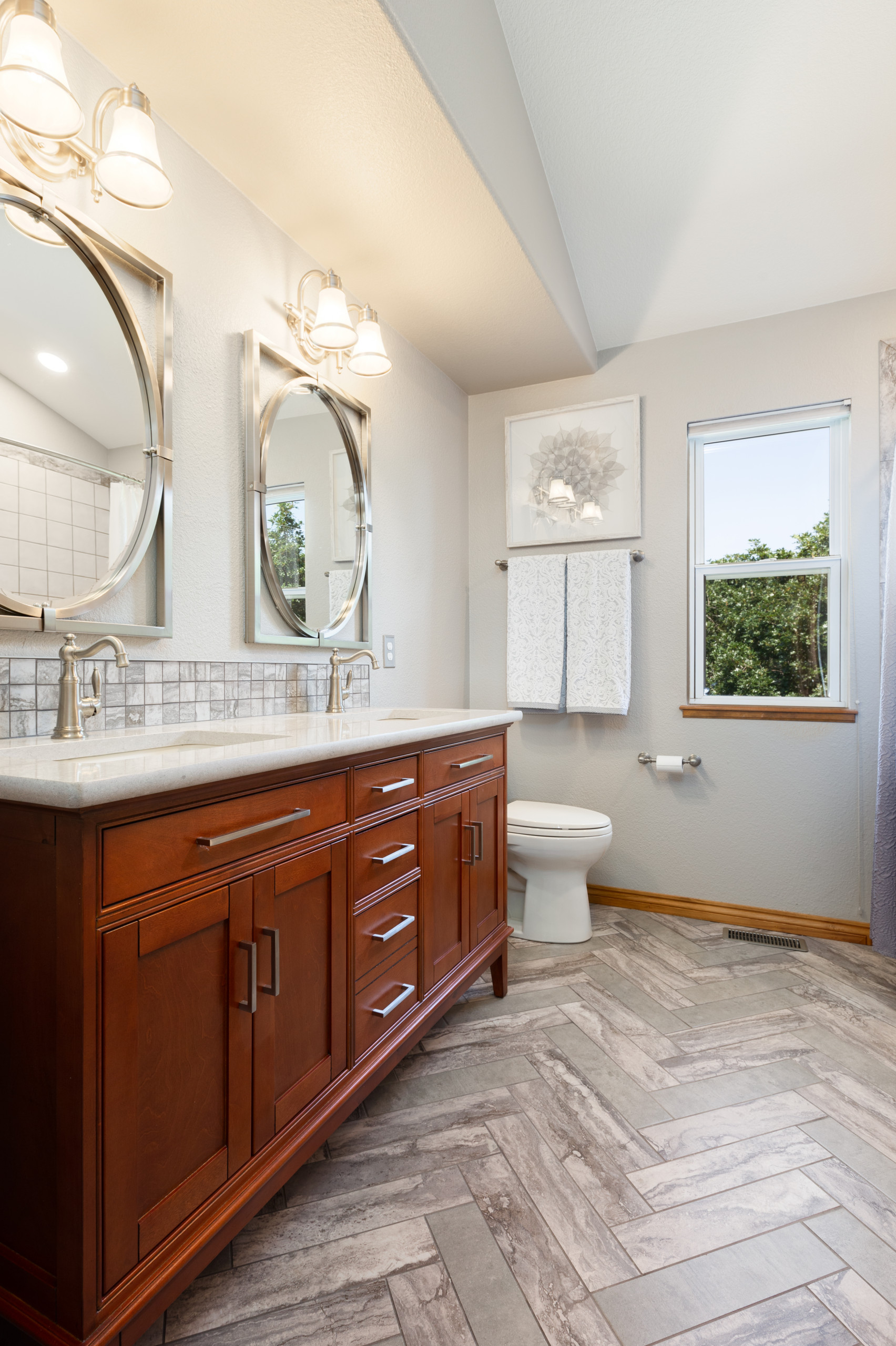 Master and guest bathrooms