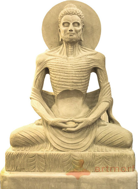 Ascetic Buddha Statue