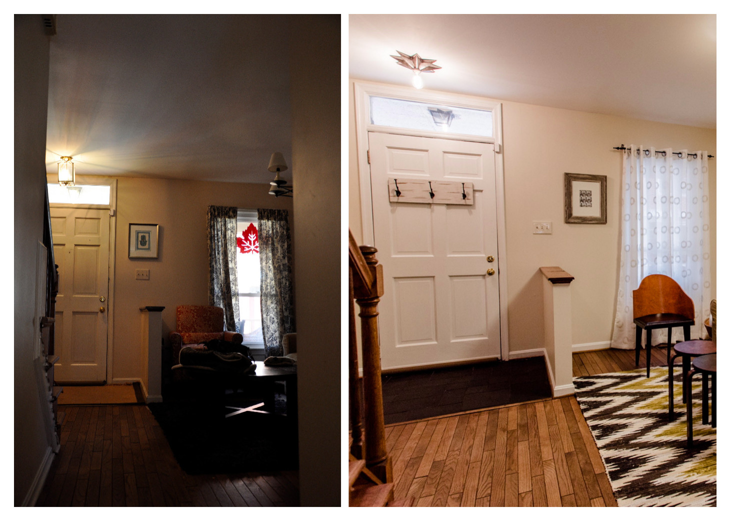 Before and after: entry