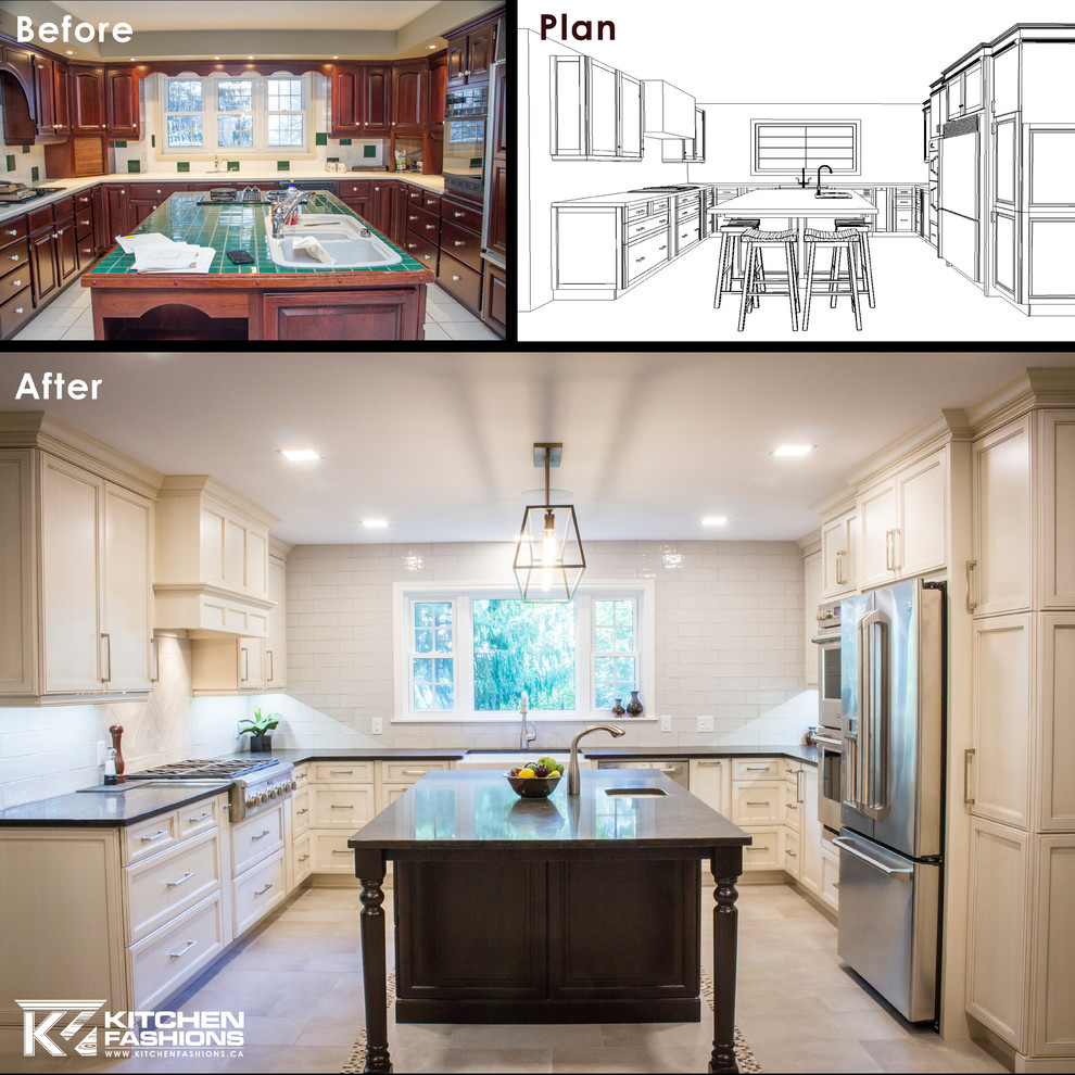Inspiration for a large transitional kitchen remodel