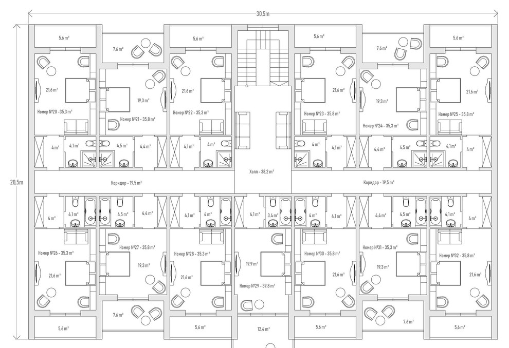 План 3 этажа