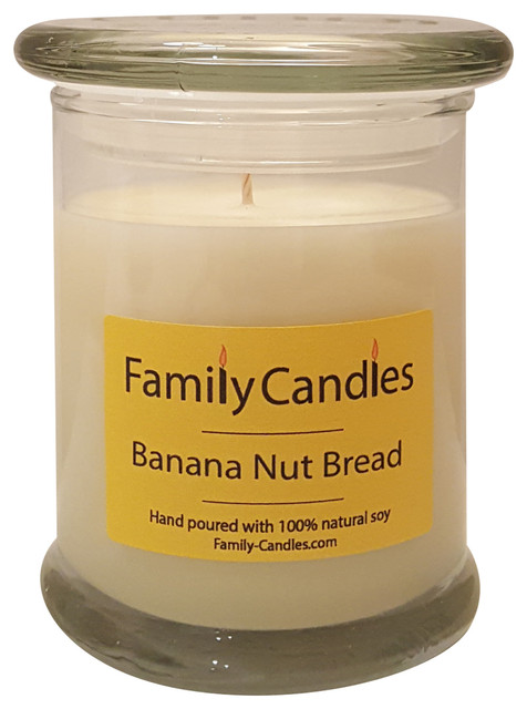 Banana Nut Bread 10 oz. Soy Candle - Traditional - Candles - by Family
