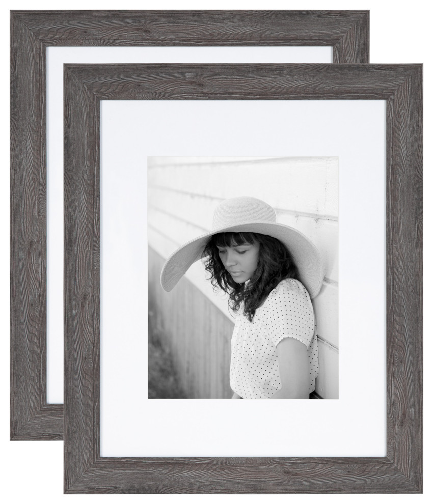 Edson Portrait Photo Frame Set, 16x20 Matted to 11x14 Farmhouse