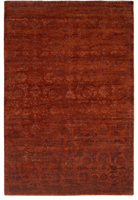 Nirvana Hand-Knotted Rug, Rust, 8'x10'