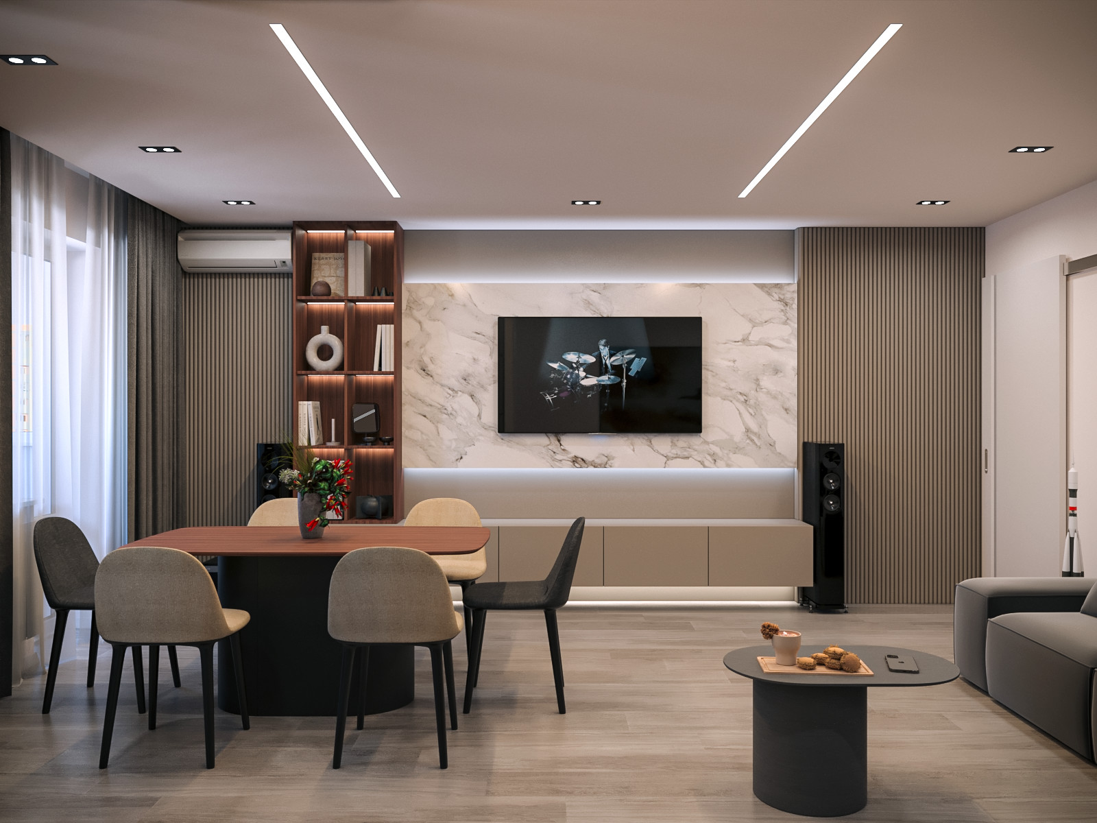 Современная квартира в новостройке.