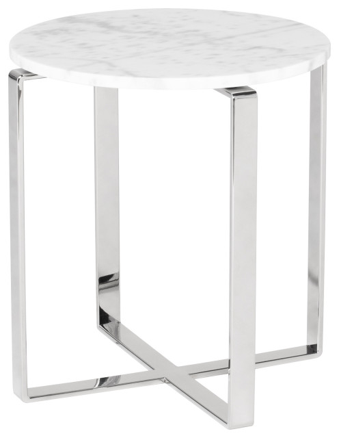 Rosa Side Table, White - Contemporary - Side Tables And End Tables - by ...