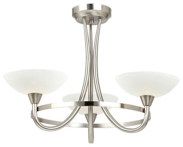 Endon Cagney 3 Light Ceiling Satin Chrome Endon Cagney 3 Light Ceiling Satin Chrome