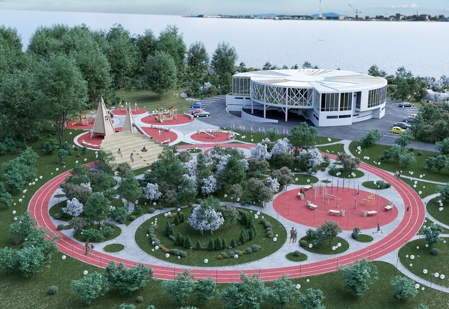 Визуализация & Ландшафтный дизайн с оранжерея