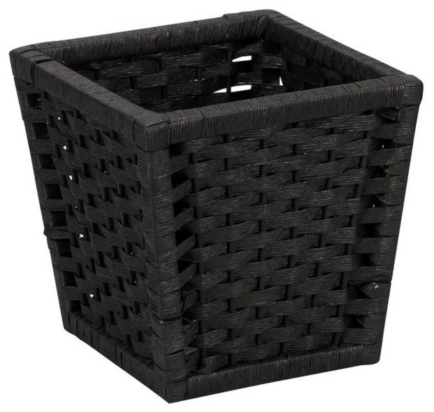 Paper Rope Tapered Basket Or Waste Bin Modern Wastebaskets by