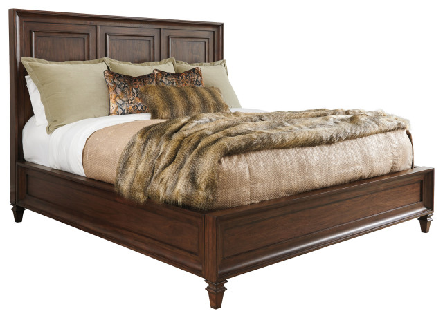 Walnut Creek Wood Panel Bed 5/0 Queen