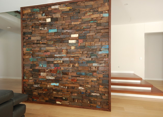 Recycled Timber Feature Wall salotto