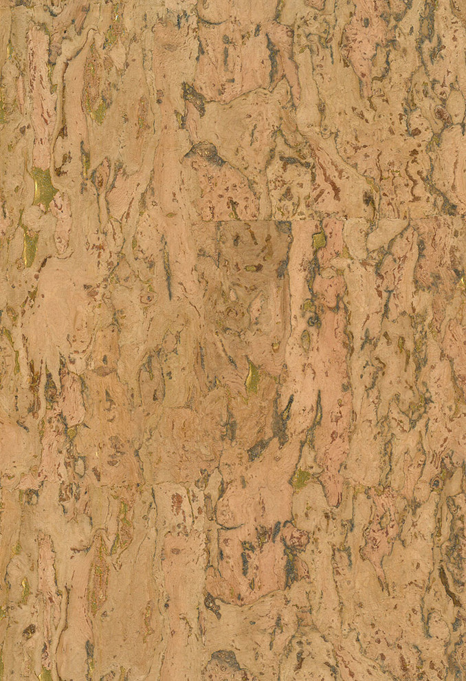 Metallic Gold Cork Wallpaper - Contemporary - Wallpaper - by Wallquest