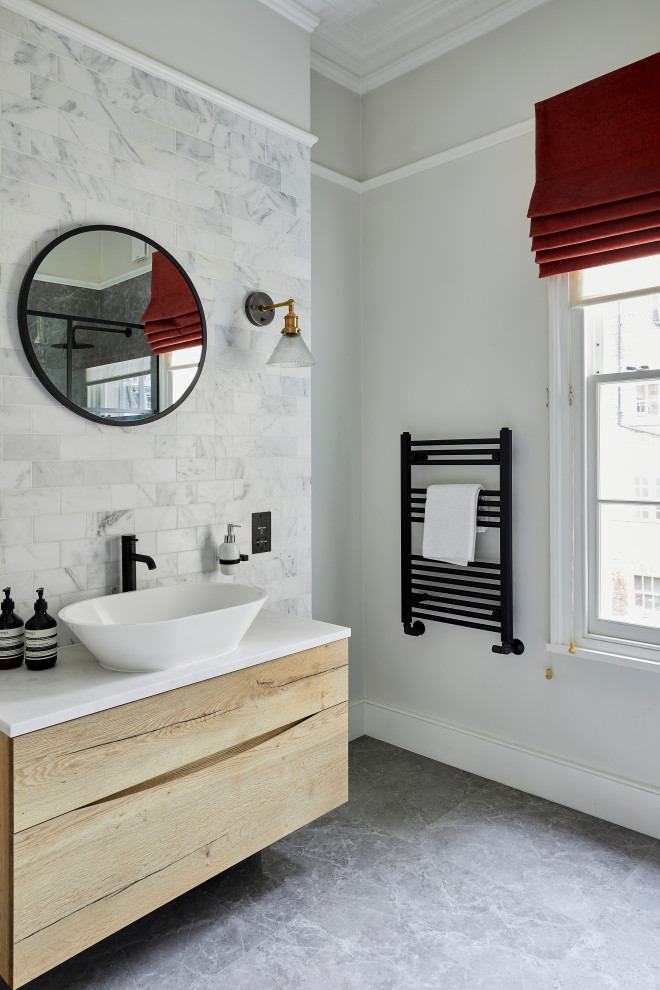 Photo of a transitional bathroom in London.