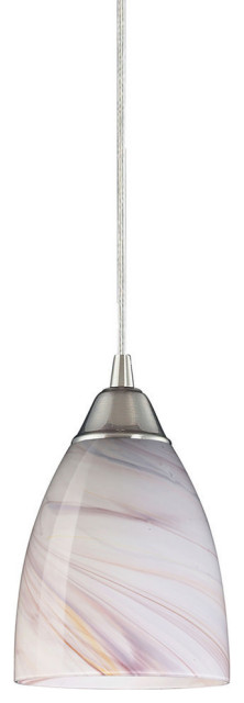 Pierra 1-Light Pendant, Satin Nickel - Contemporary - Pendant Lighting ...