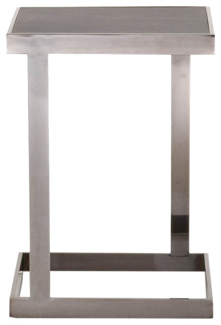 Metal Base End Table In Black Wash - Contemporary - Side Tables And End ...