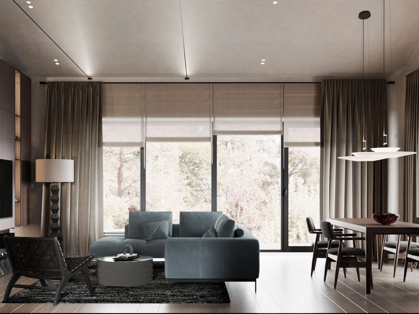 Суровый уют | Дизайн одноэтажного дома в Балашихе