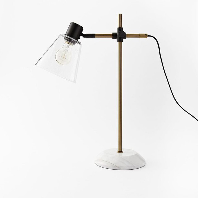 chloe hobnail mercury glass task table lamp