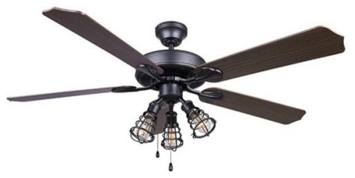 Canarm Otto 52 Ceiling Fan 5 Reversible Walnut Silver Oak Blades