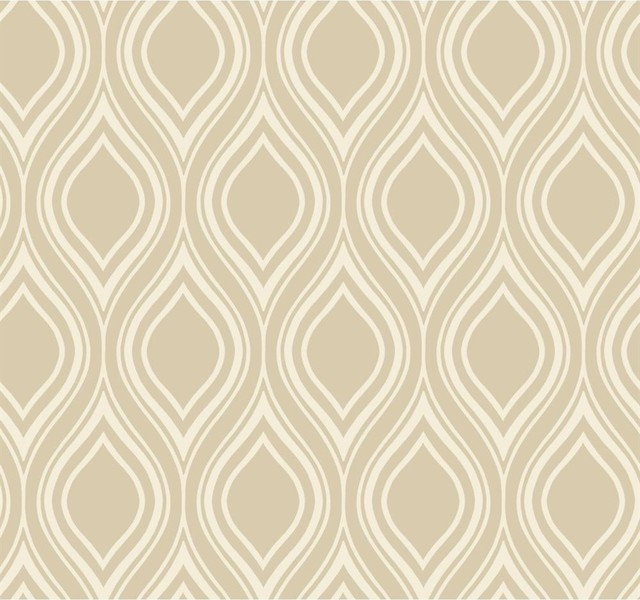 Ogee Beige Wallpaper