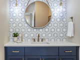 Beach Style Powder Room by Heiser Designs