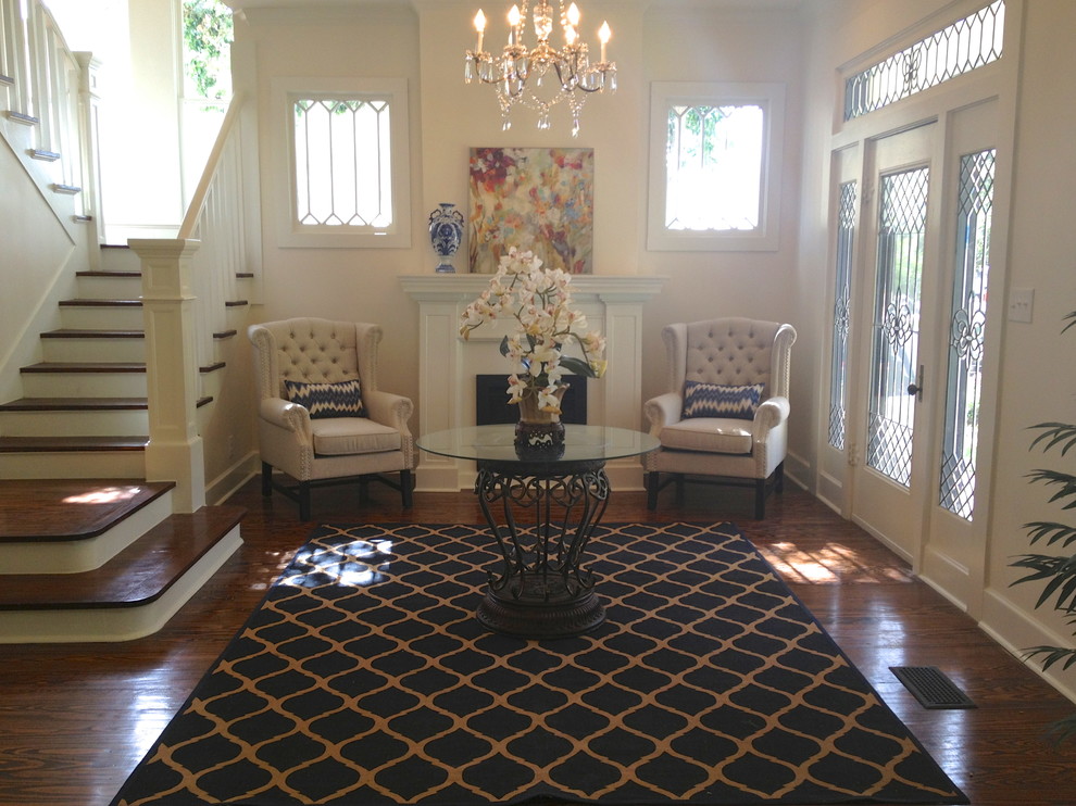 Inspiration for a transitional entryway remodel in Austin
