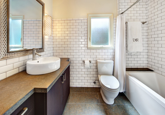 West Hollywood Transitional transitional-bathroom