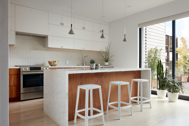 City townhouse contemporary-kitchen