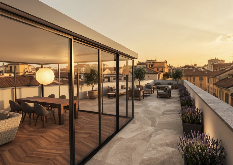Progettazione Interni Attico 165 mq + lastrico solare 150 mq Milano