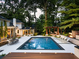 Contemporary Pool by Pristine Acres