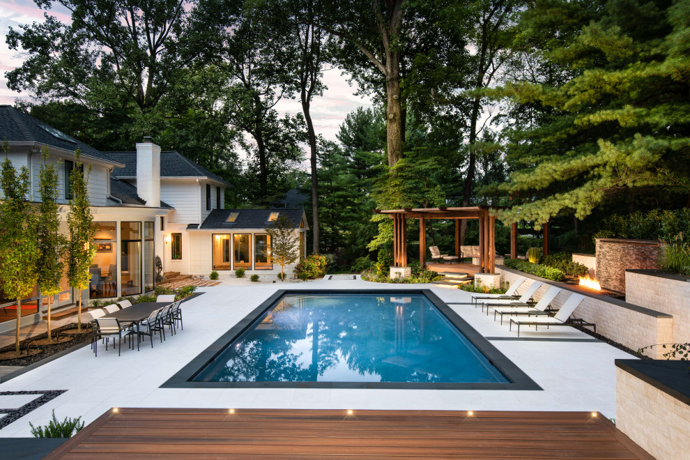 This is an example of a contemporary rectangular pool in DC Metro.
