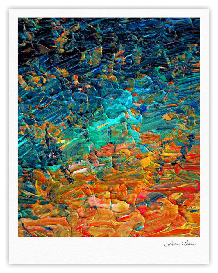Ebi Emporium "Eternal Tide II" Teal Orange Fine Art Gallery Print, 24"x36"