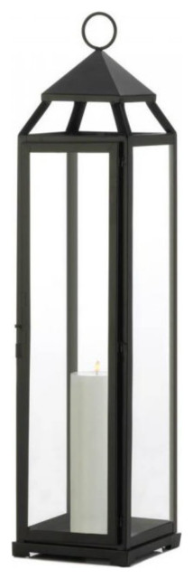 Extra Tall Black Candle Lantern, 30 inches - Transitional - Candleholders -  by The House of Awareness | Houzz