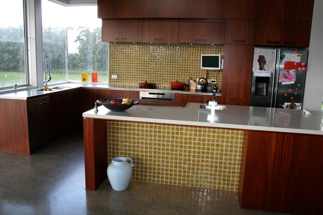 Tiled Kitchen Splashback retro-koekken
