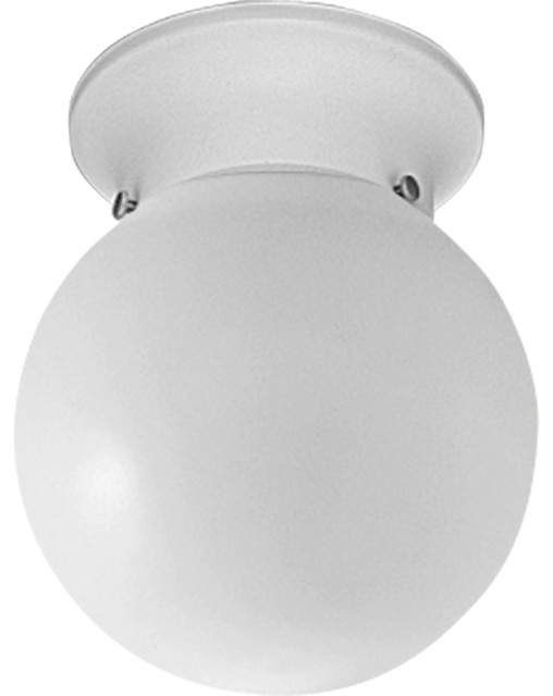 1Light CloseToCeiling, White, 3 Contemporary Flushmount Ceiling