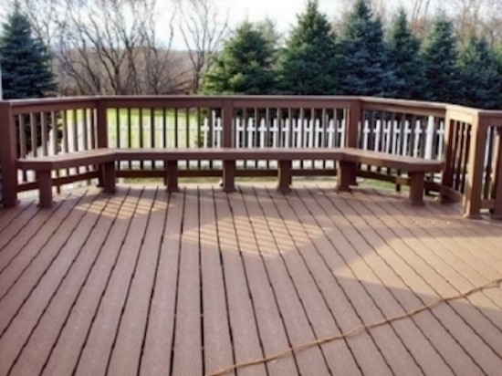 Backyard deck photo in Boston