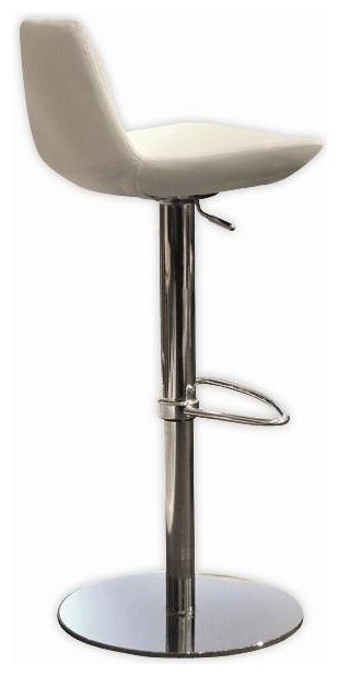 Pera Piston Stool (Black Leather)