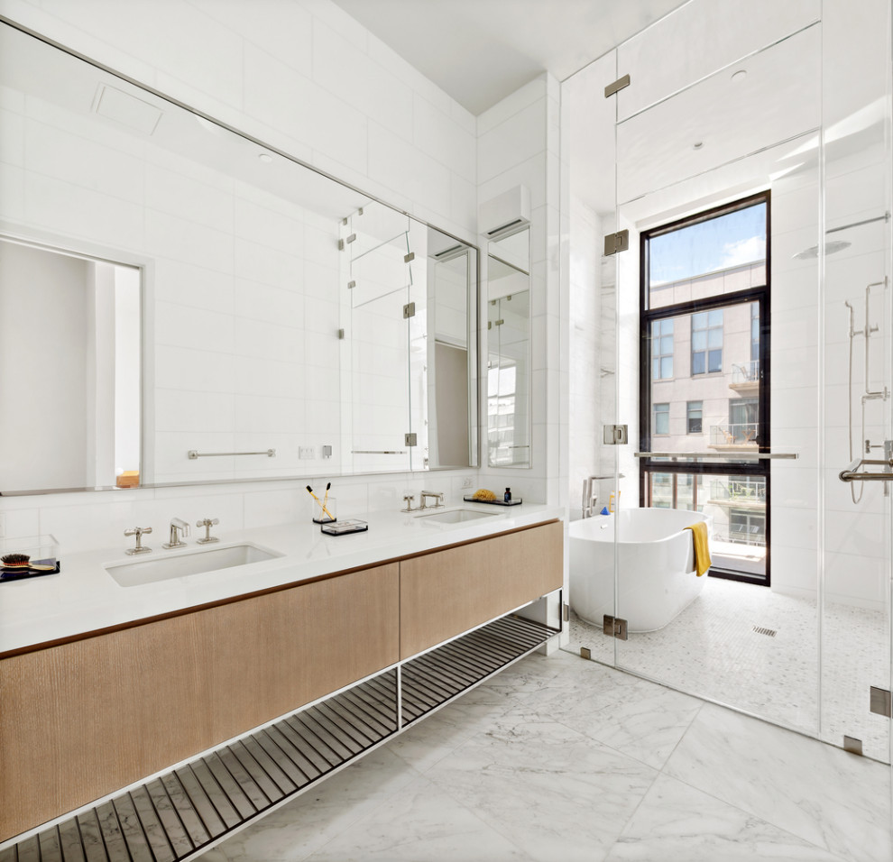 Contemporary bathroom in New York.