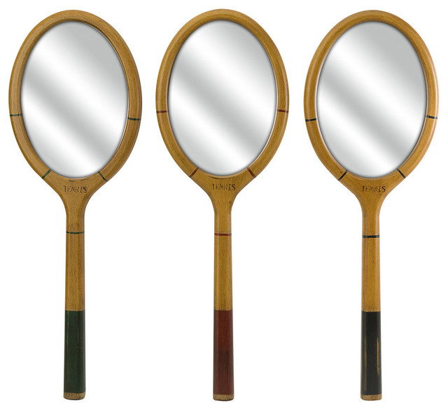 IMAX Worldwide Wilkins Tennis Racquet Mirror (Set of 3)