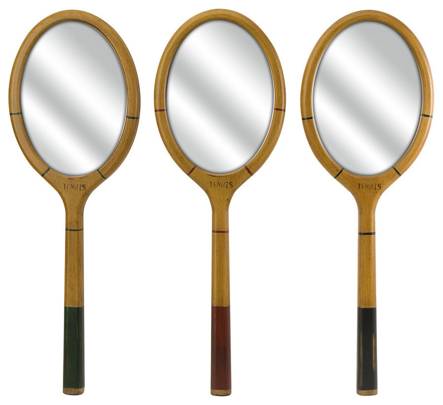IMAX Worldwide Wilkins Tennis Racquet Mirror (Set of 3)