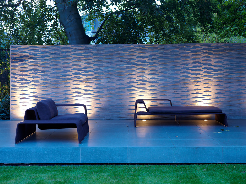 Inspiration for a contemporary patio in London with no cover.
