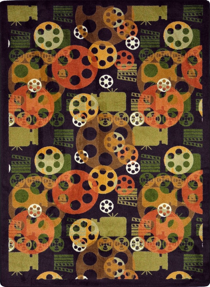 Any Day Matinee Rug, Blockbuster, 3'10"x5'4", Plum, 5'4"x7'8